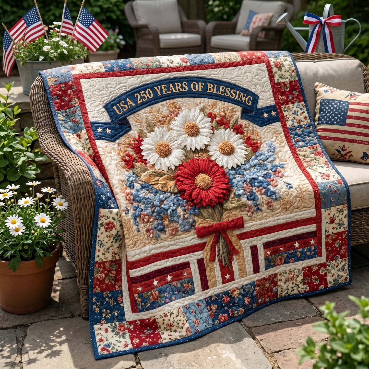 Victory Stripes Quilted Blanket - Baby (30" x 40") - Pack 1