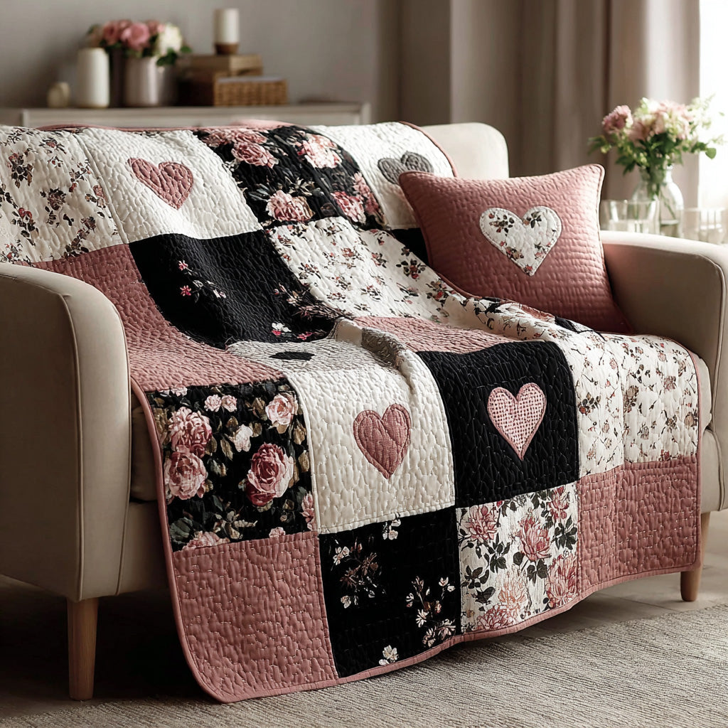 Vintage Americana Love Quilted Blanket - Baby (30" x 40") - Pack 1