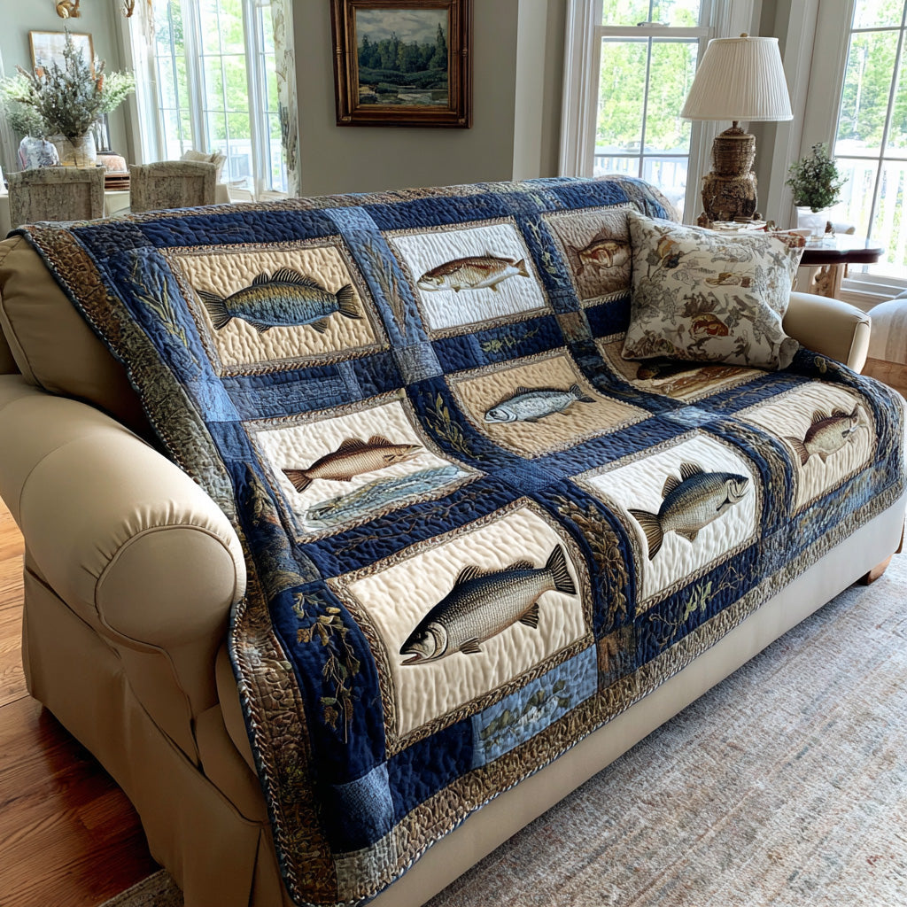 Vintage Tackle Patch Quilted Blanket - Baby (30" x 40") - Pack 1