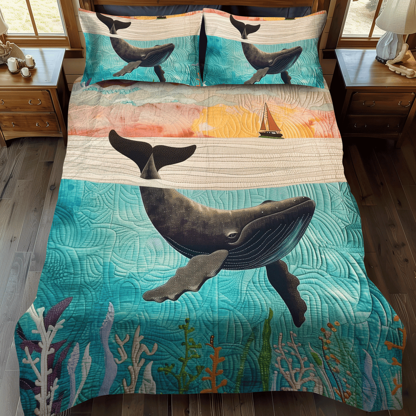 Voyager of the Vast 3-Piece Quilted Bedding Set - Single (59" x 70")