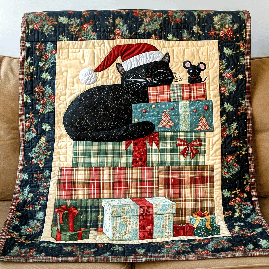 Warm Whiskers Quilted Blanket - Throw (55" x 60")
