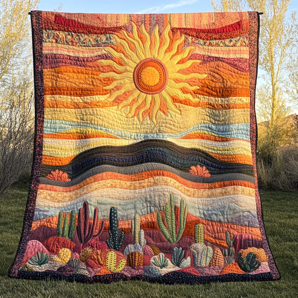 Western Sunset Quilted Blanket - Baby (30" x 40")