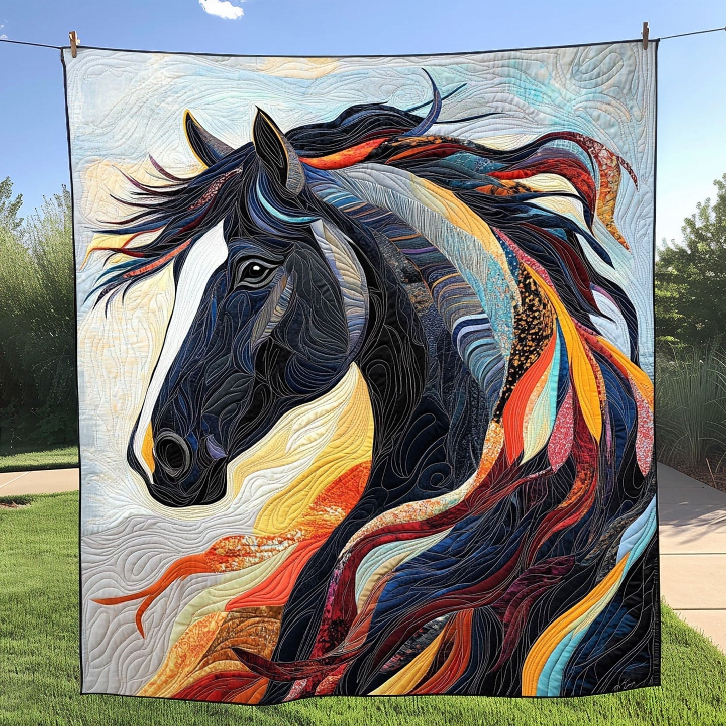 Western Trails Quilted Blanket - Throw (55" x 60")