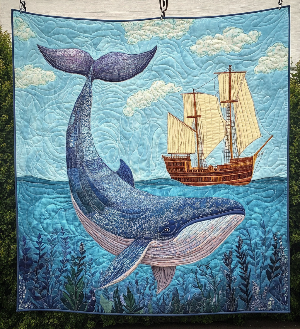 Whalermen Quilted Blanket - Throw (55" x 60")
