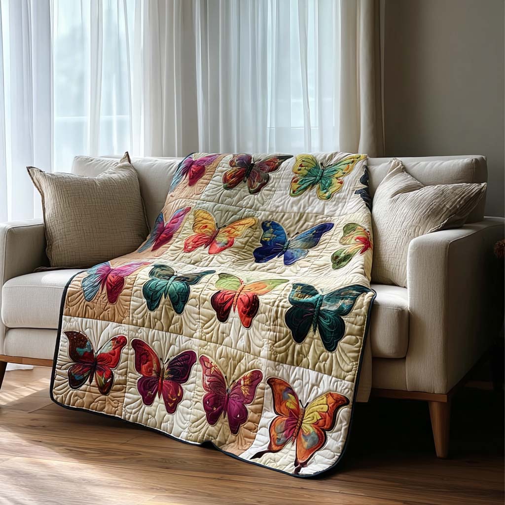 Whimsical Butterfly Quilted Blanket - Baby (30" x 40") - Pack 1