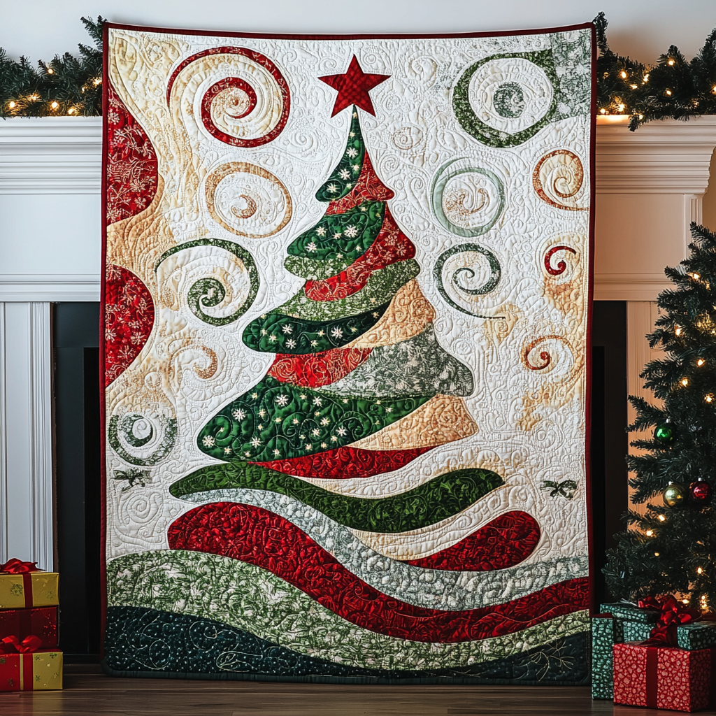 Whimsical Tree Quilted Blanket - Throw (55" x 60")