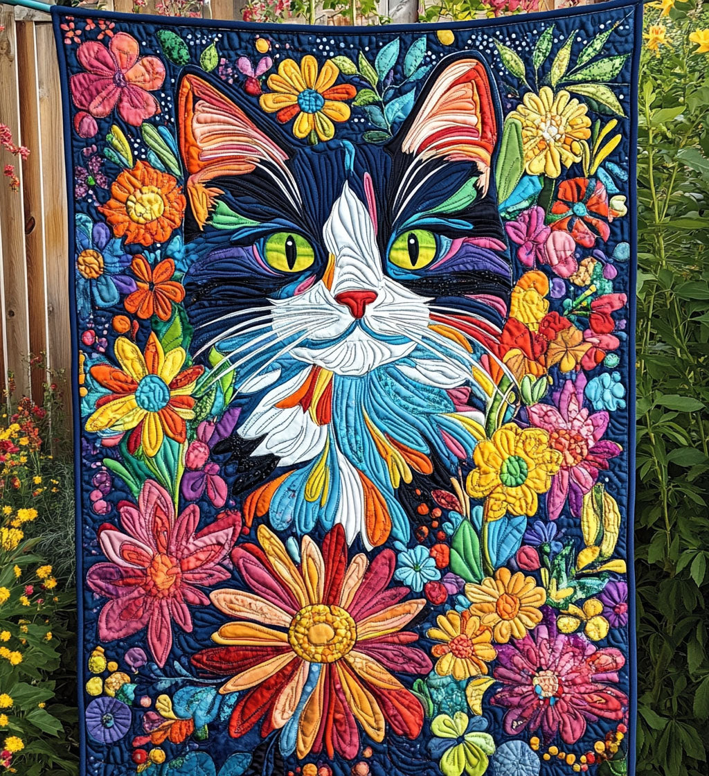 Whimsical Tuxedo Quilted Blanket - Throw (55" x 60")
