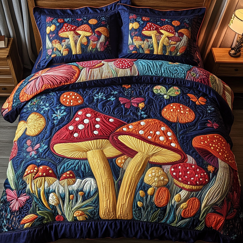 Whimsy Woods 3-Piece Quilted Bedding Set - Single (59" x 70")