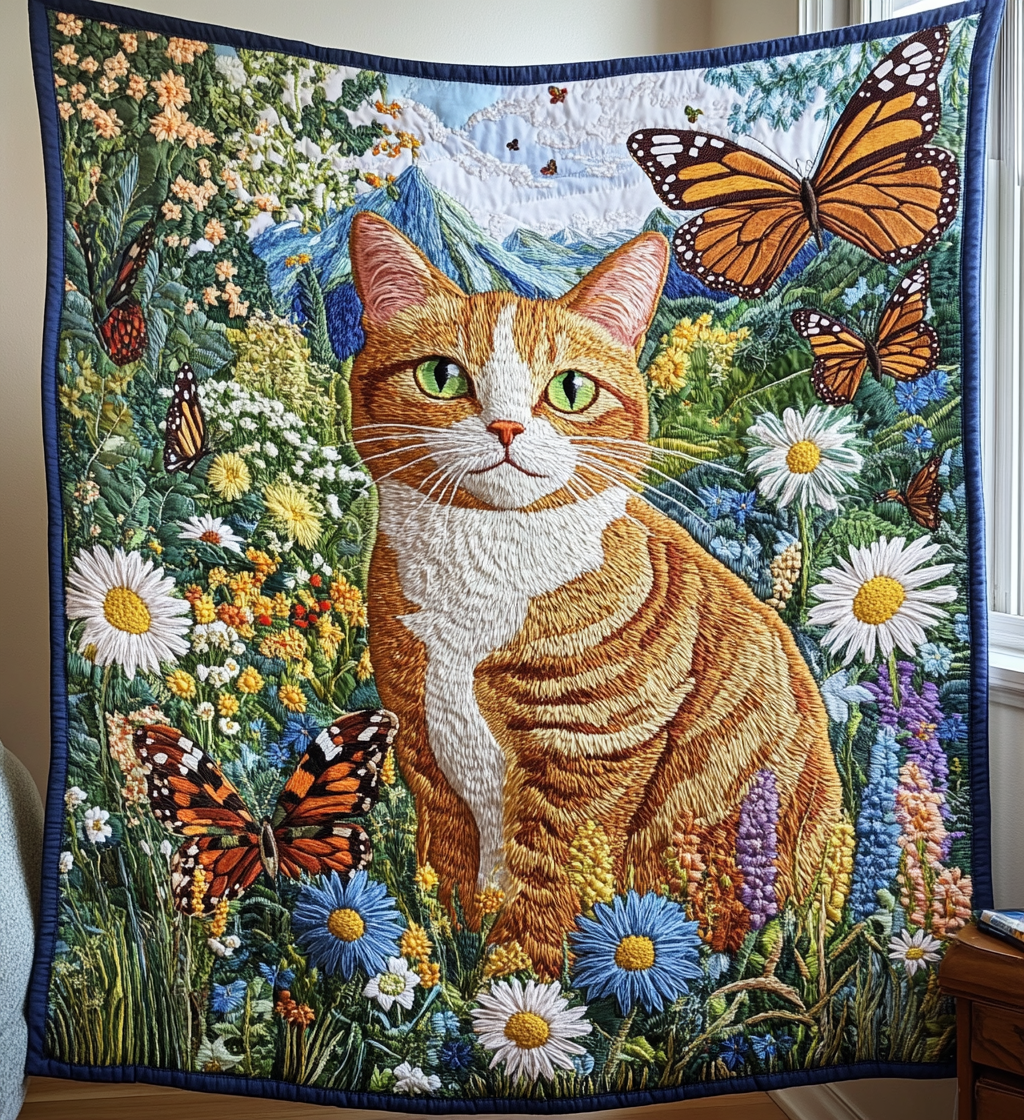 Whisker Kingdom Quilted Blanket - Throw (55" x 60")