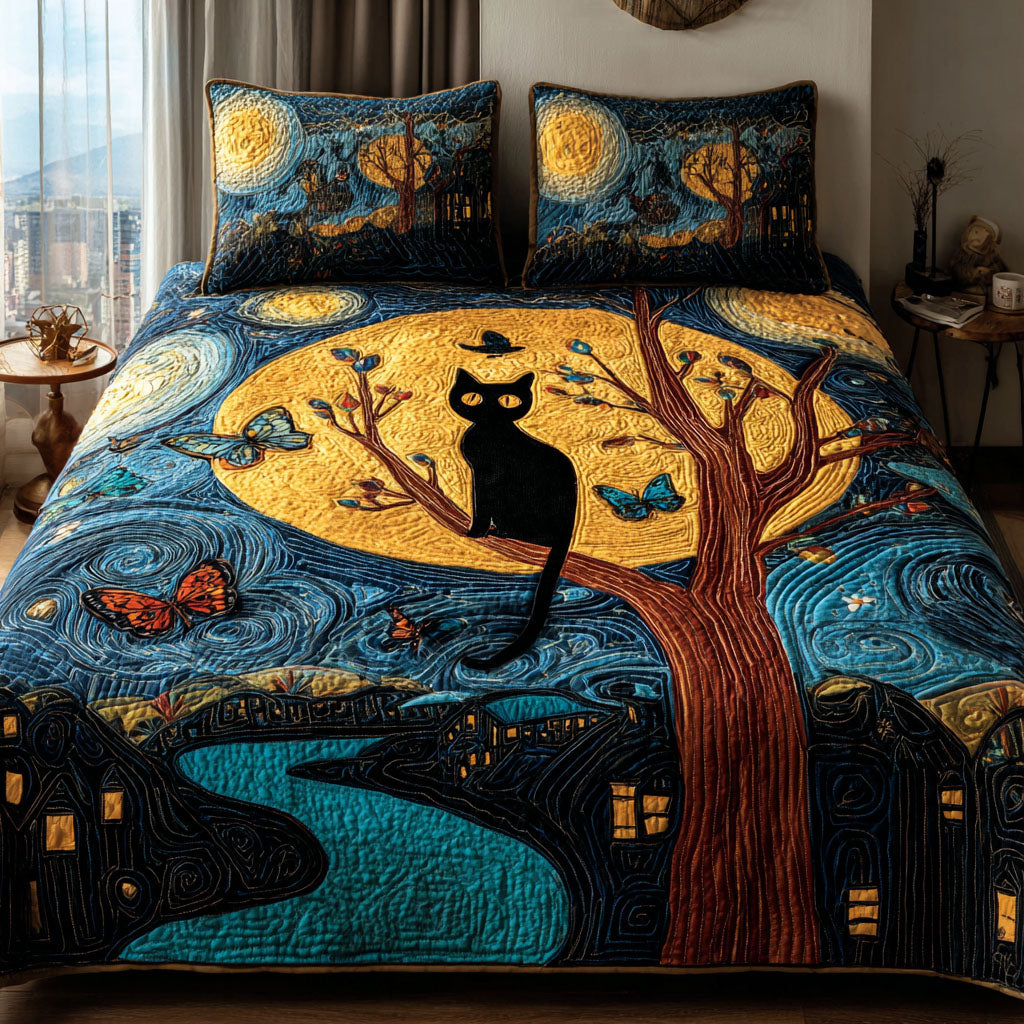 Whisker Magic 3-Piece Quilted Bedding Set - Single (59" x 70")
