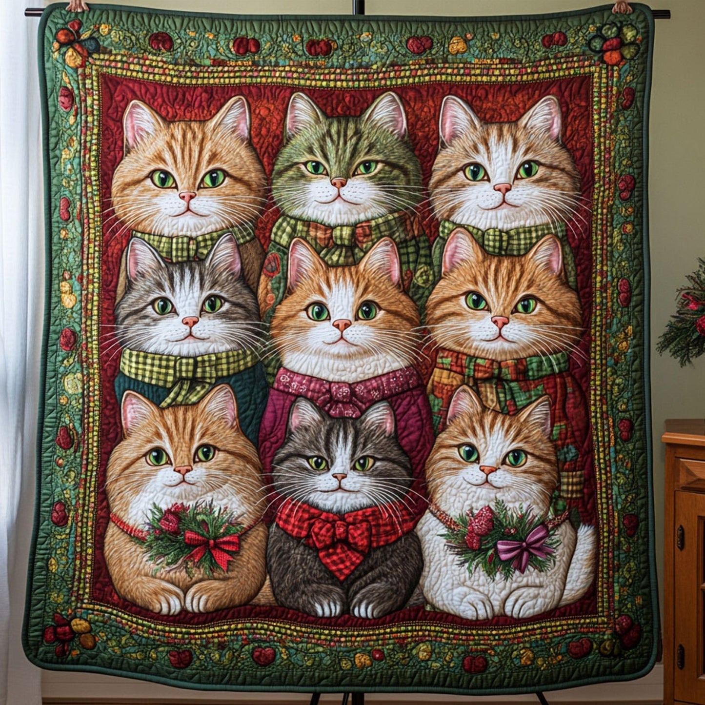 Whisker Wishes Quilted Blanket - Throw (55" x 60")