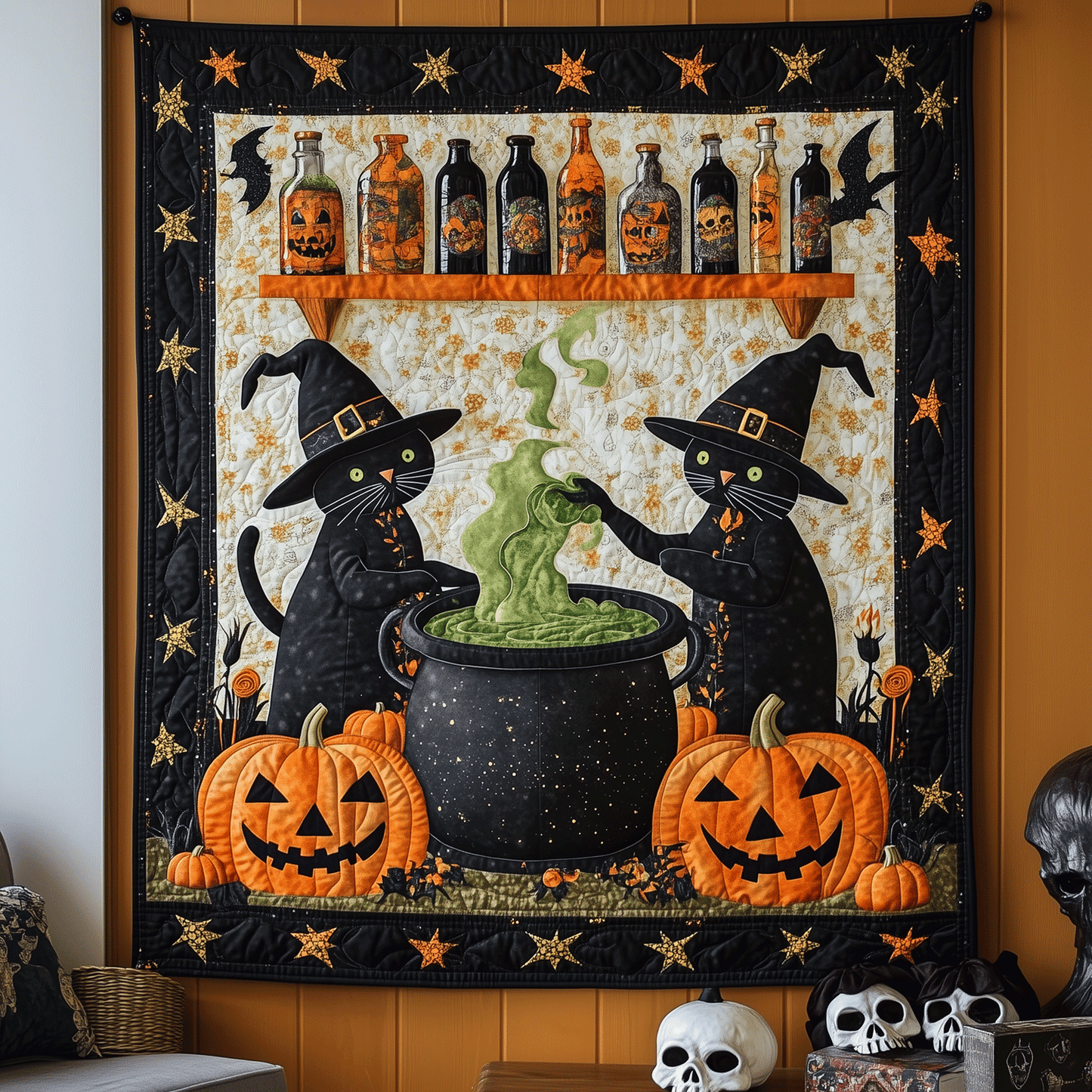 Whisker Witchcraft Quilted Blanket - Throw (55" x 60")