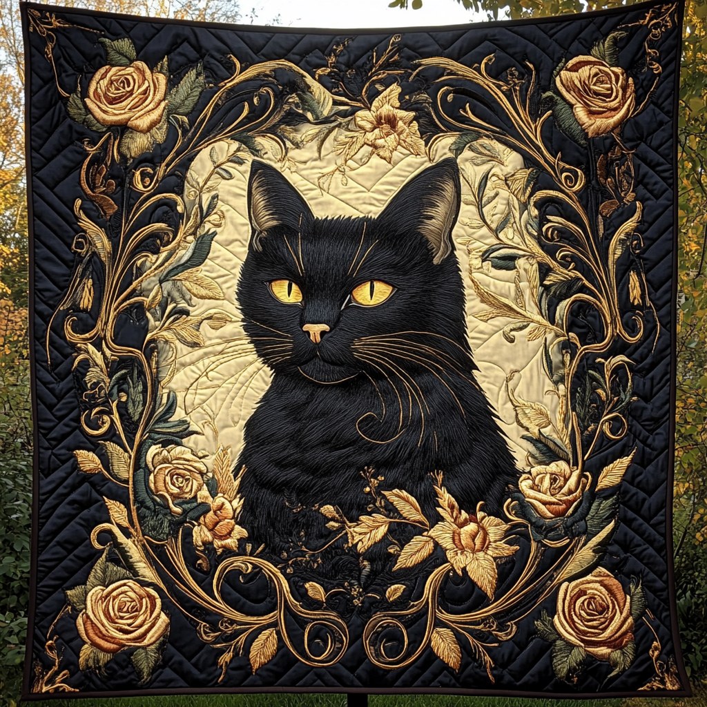 Whisker Wonderland Quilted Blanket - Throw (55" x 60")