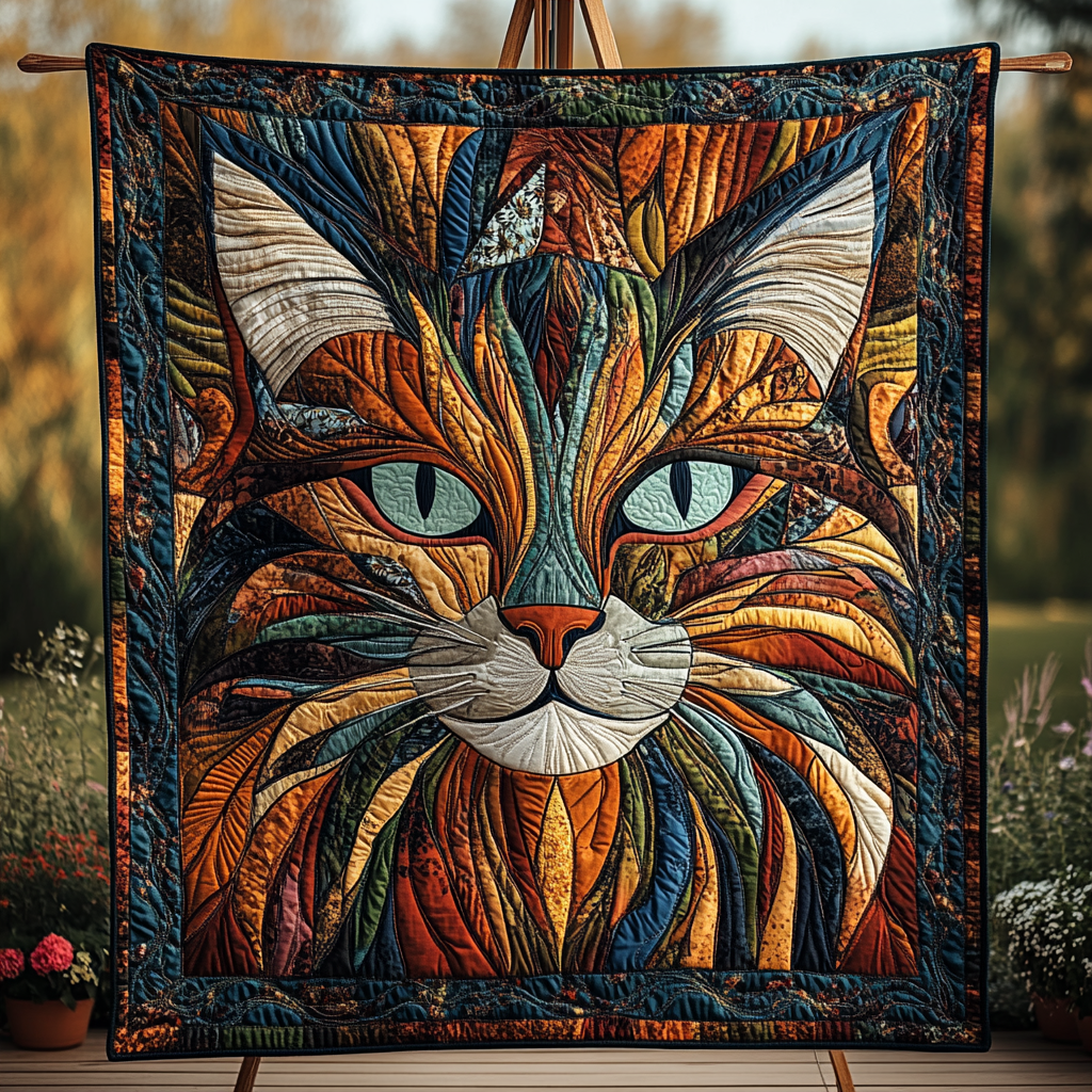 Whisker Wonderland Quilted Blanket - Throw (55" x 60")