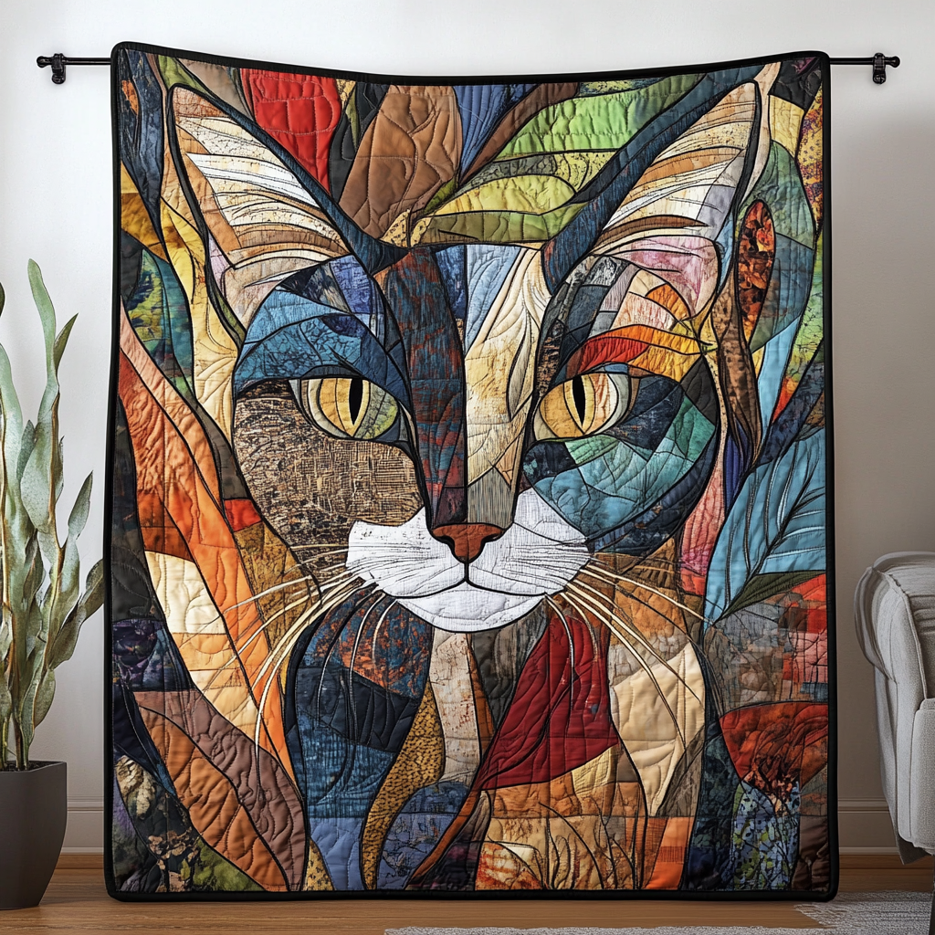 Whisker Wonderland Quilted Blanket - Throw (55" x 60")
