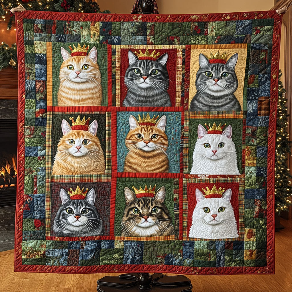 Whisker Wonderland Quilted Blanket - Throw (55" x 60")