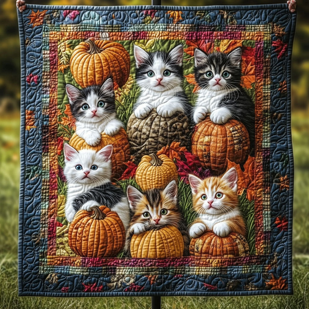 Whiskers and Paws Quilted Blanket - Throw (55" x 60")