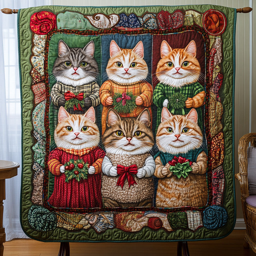 Whiskers and Wonders Quilted Blanket - Throw (55" x 60")