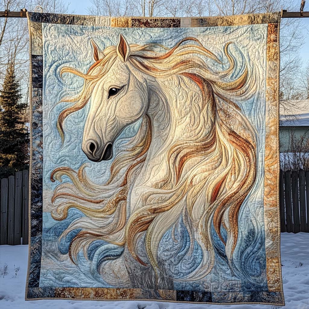 Whisper Of The Winds Quilted Blanket - Throw (55" x 60")
