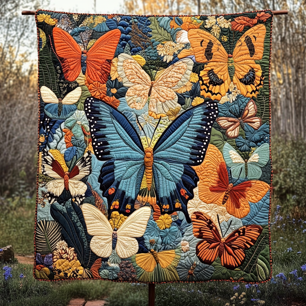 Whispers of Spring Quilted Blanket - Throw (55" x 60")