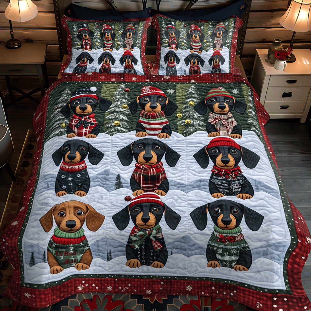 Wiener Winter 3-Piece Quilted Bedding Set - Single (59" x 70")