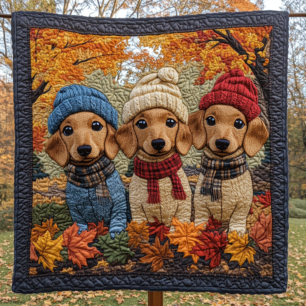Wiener Wonder Quilted Blanket - Throw (55" x 60")