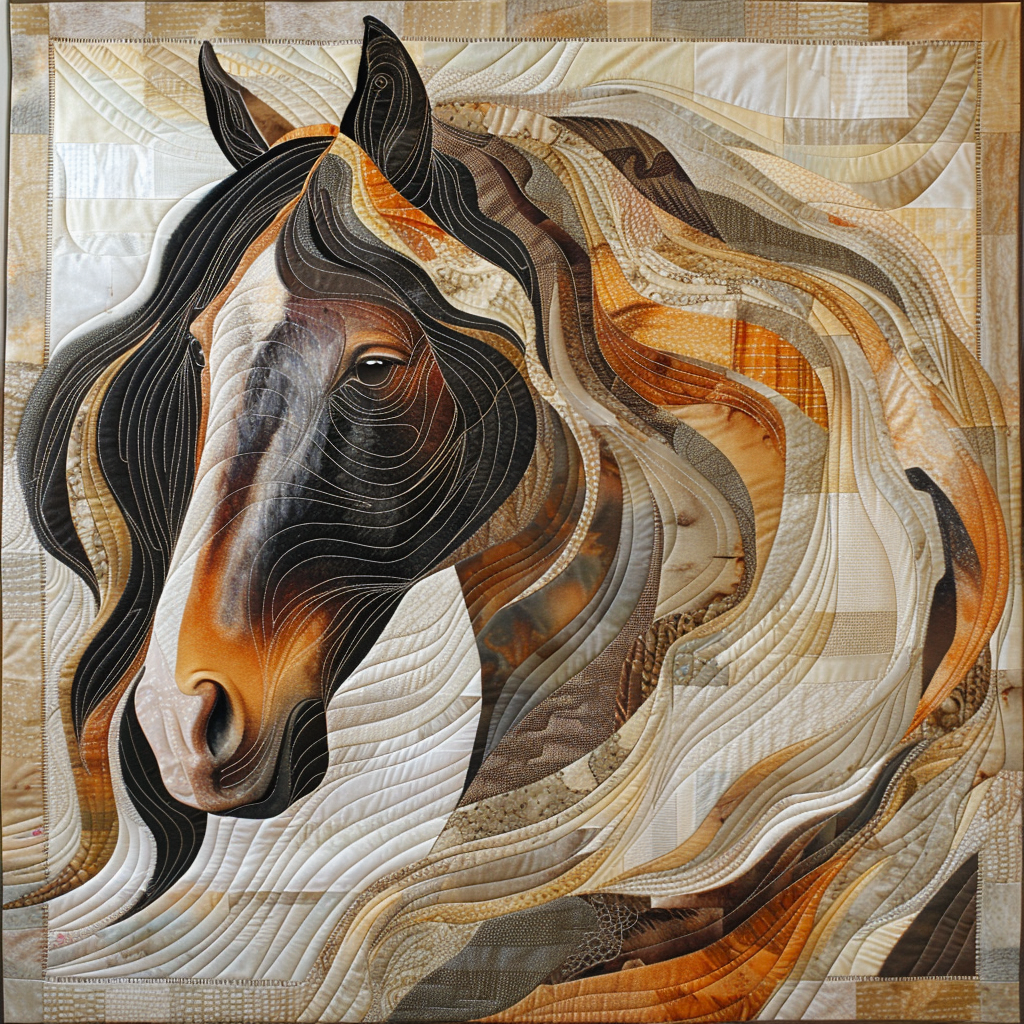 Wild Horse Whisper Quilted Blanket - Throw (55" x 60")