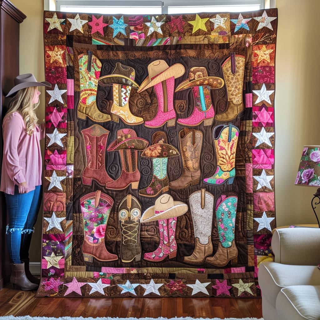 Wild West Comfort Quilted Blanket - Throw (55" x 60")