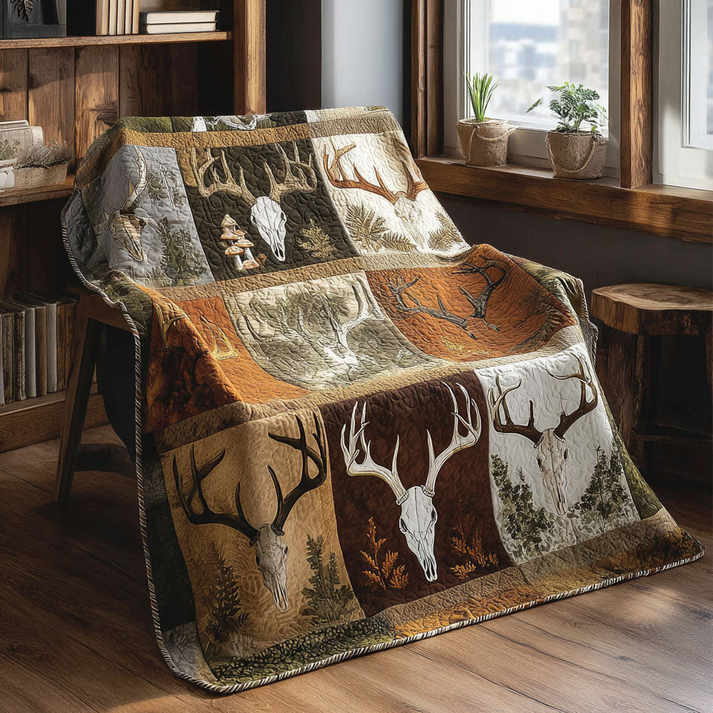 Wild Antlers Quilted Blanket - Baby (30" x 40") - Pack 1