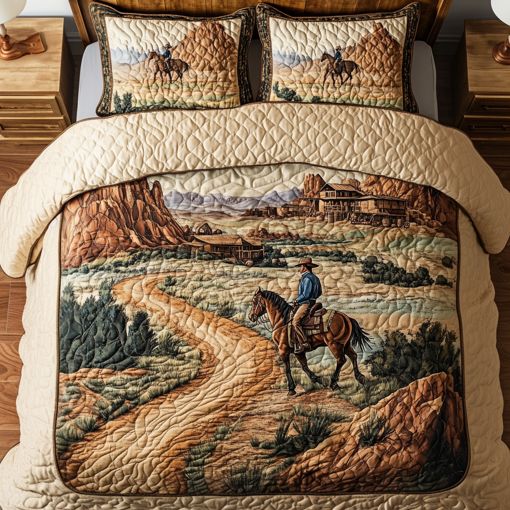 Wild Canyon 3-Piece Quilted Bedding Set - Single (59" x 70")