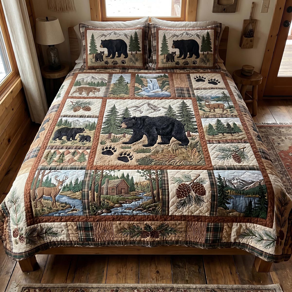 Wild Haven 3-Piece Quilted Bedding Set - Single (59" x 70")