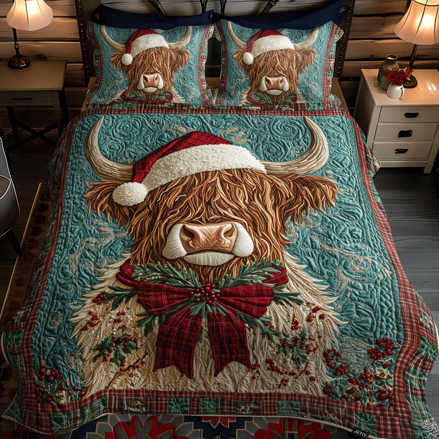 Wild Pastures 3-Piece Quilted Bedding Set - Single (59" x 70")