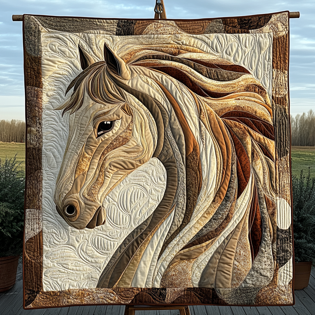 Wild Prairie Quilted Blanket - Throw (55" x 60")
