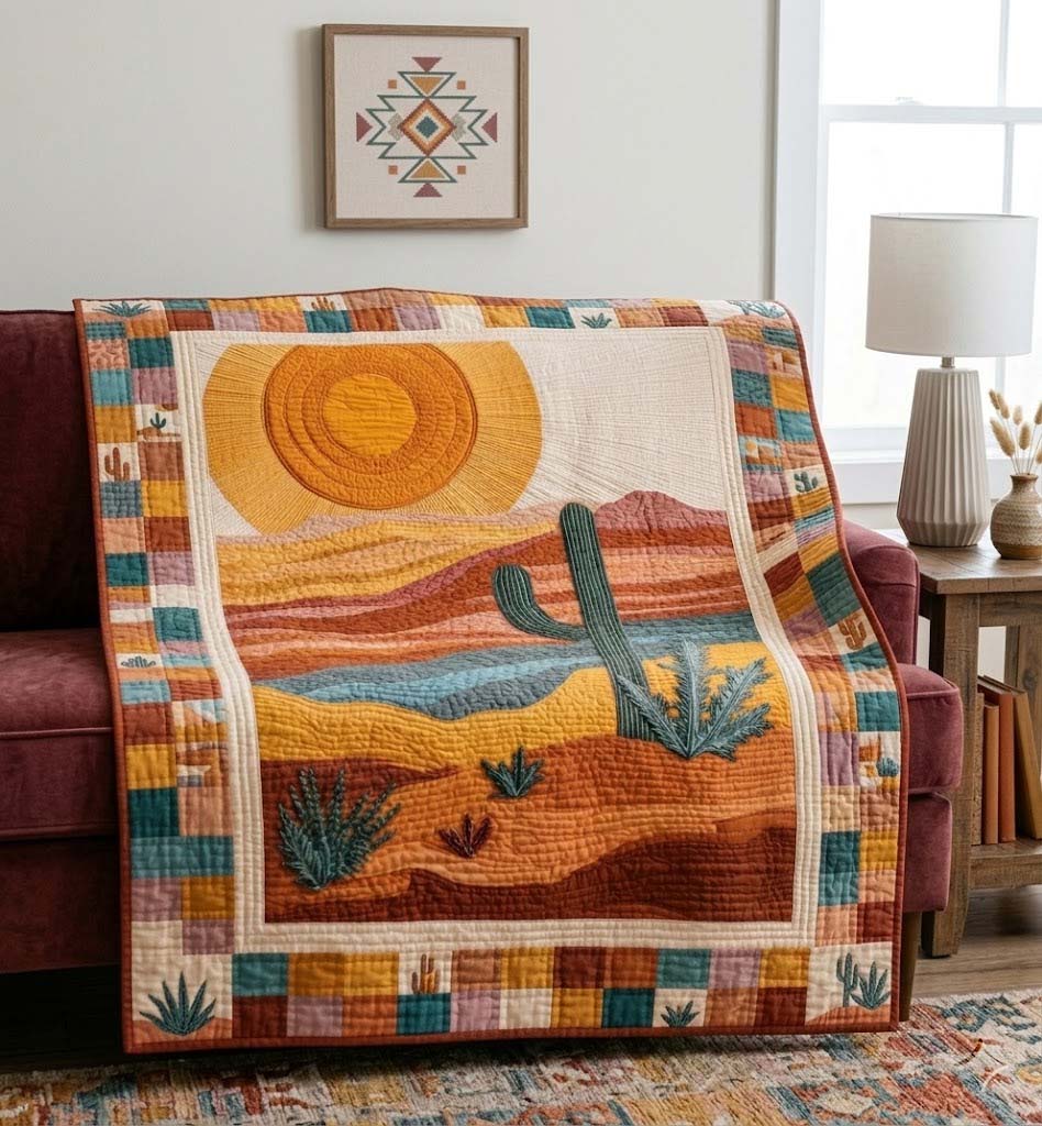 Wild Saguaro Sun Quilted Blanket - Baby (30" x 40") - Pack 1