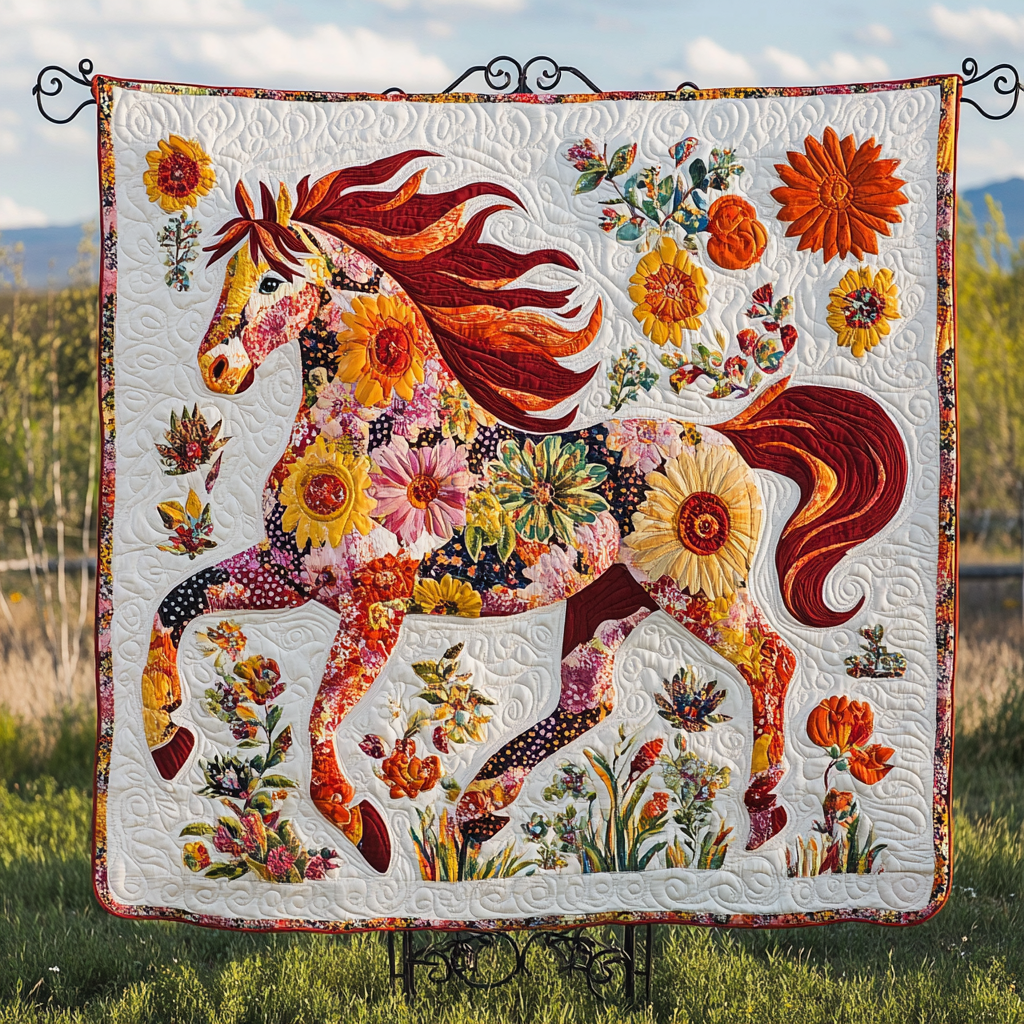 Wild Spirit Quilted Blanket - Throw (55" x 60")