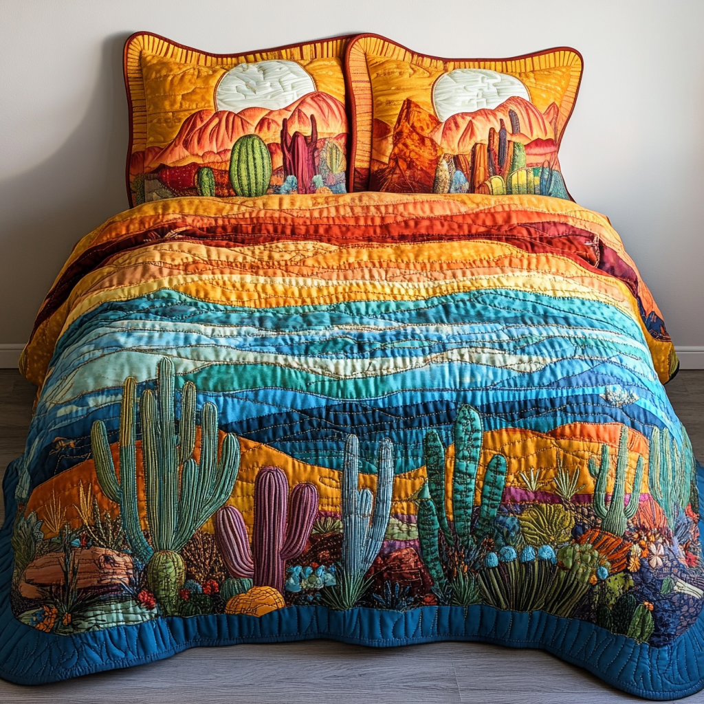 Wild West 3-Piece Quilted Bedding Set - Single (59" x 70")