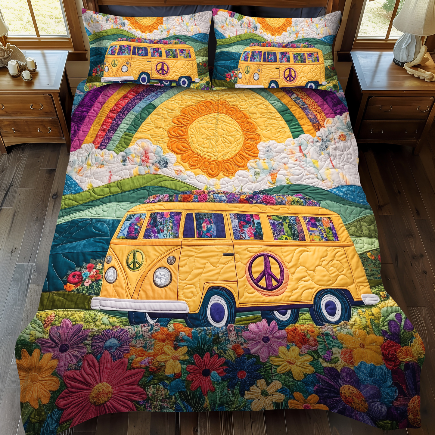 Wild and Free 3-Piece Quilted Bedding Set - Single (59" x 70")