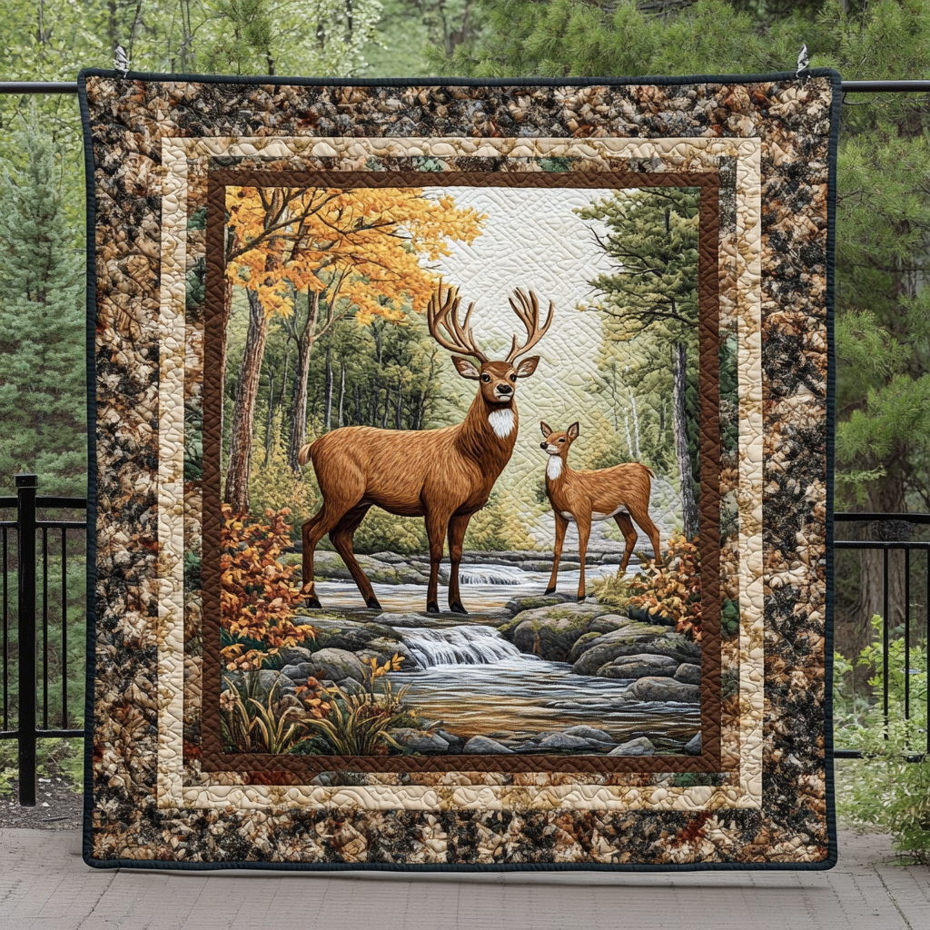 Wilderness Echoes Quilted Blanket - Throw (55" x 60")