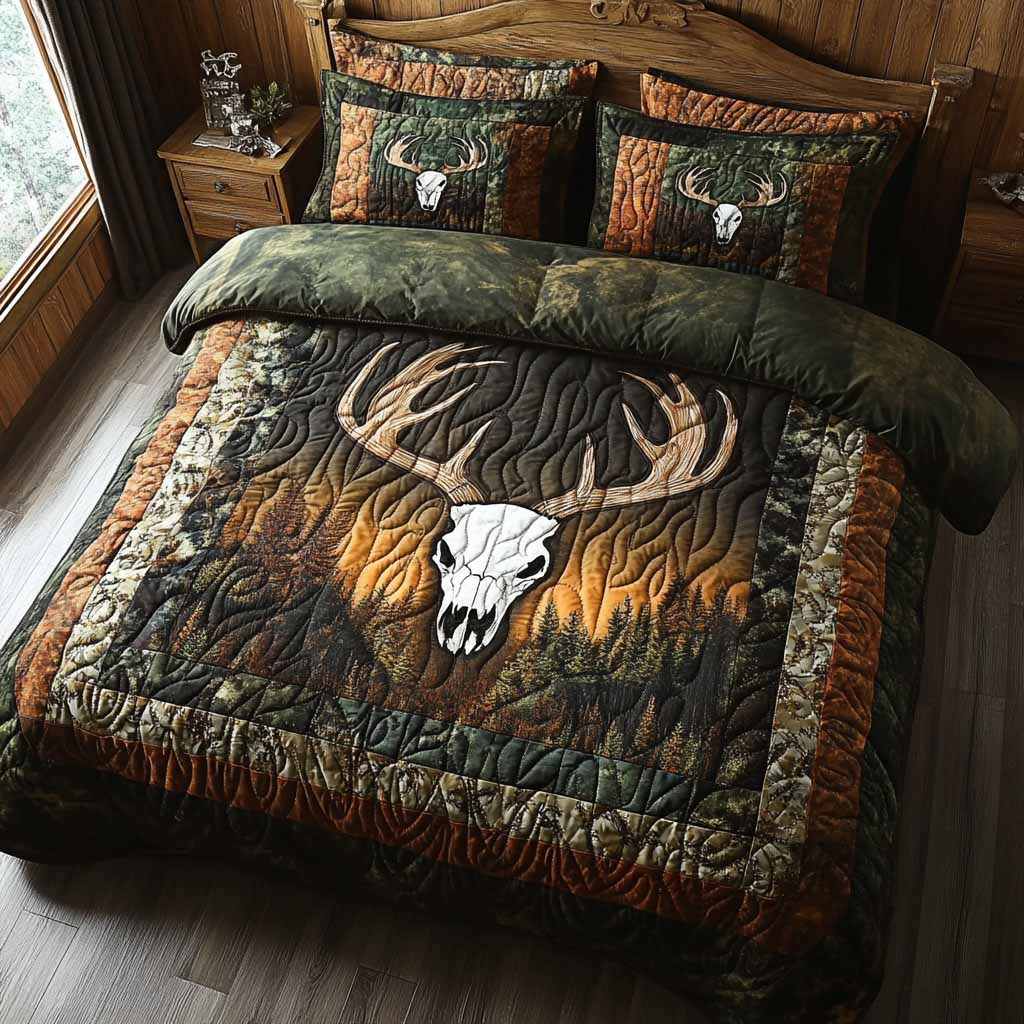 Wilderness Glow 3-Piece Quilted Bedding Set - Single (59" x 70")