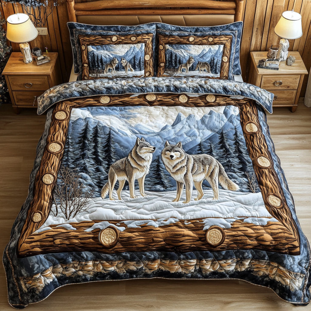 Wilderness Spirit 3-Piece Quilted Bedding Set - Single (59" x 70")