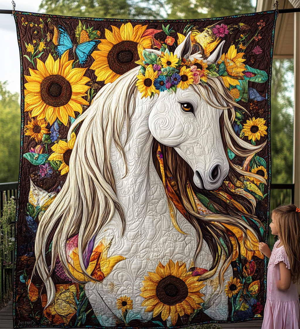 Wildflower Gallop Art Quilt Hanging - Baby (30" x 40")