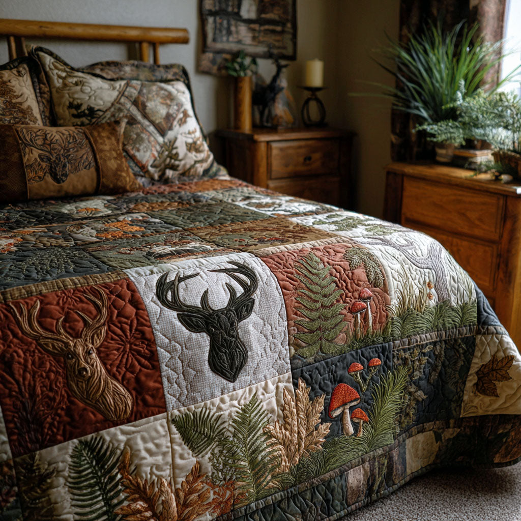 Wildwood Antlers Quilted Blanket - Baby (30" x 40") - Pack 1