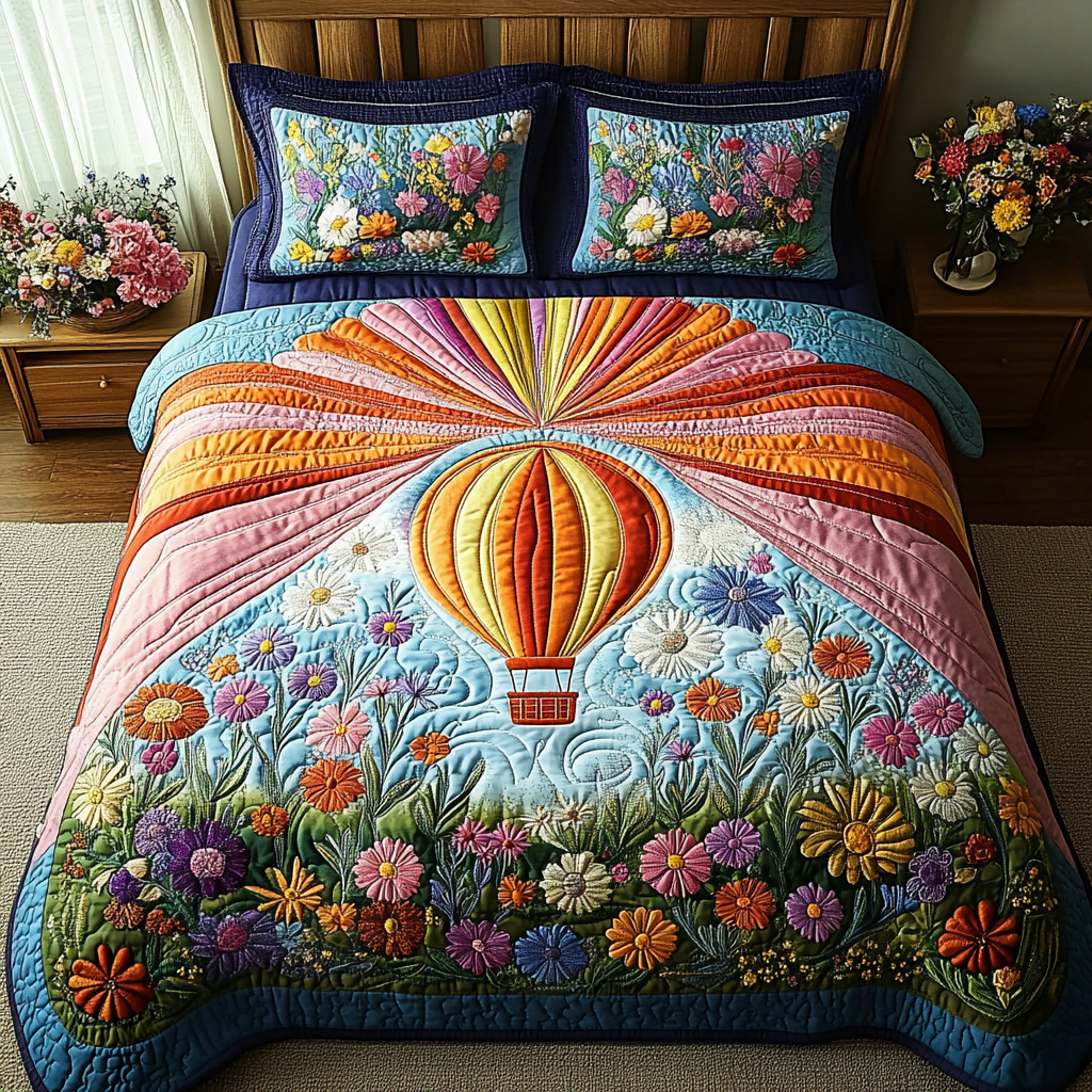 Winds of Wonder Quilted Bedding Set - Single (59" x 70")