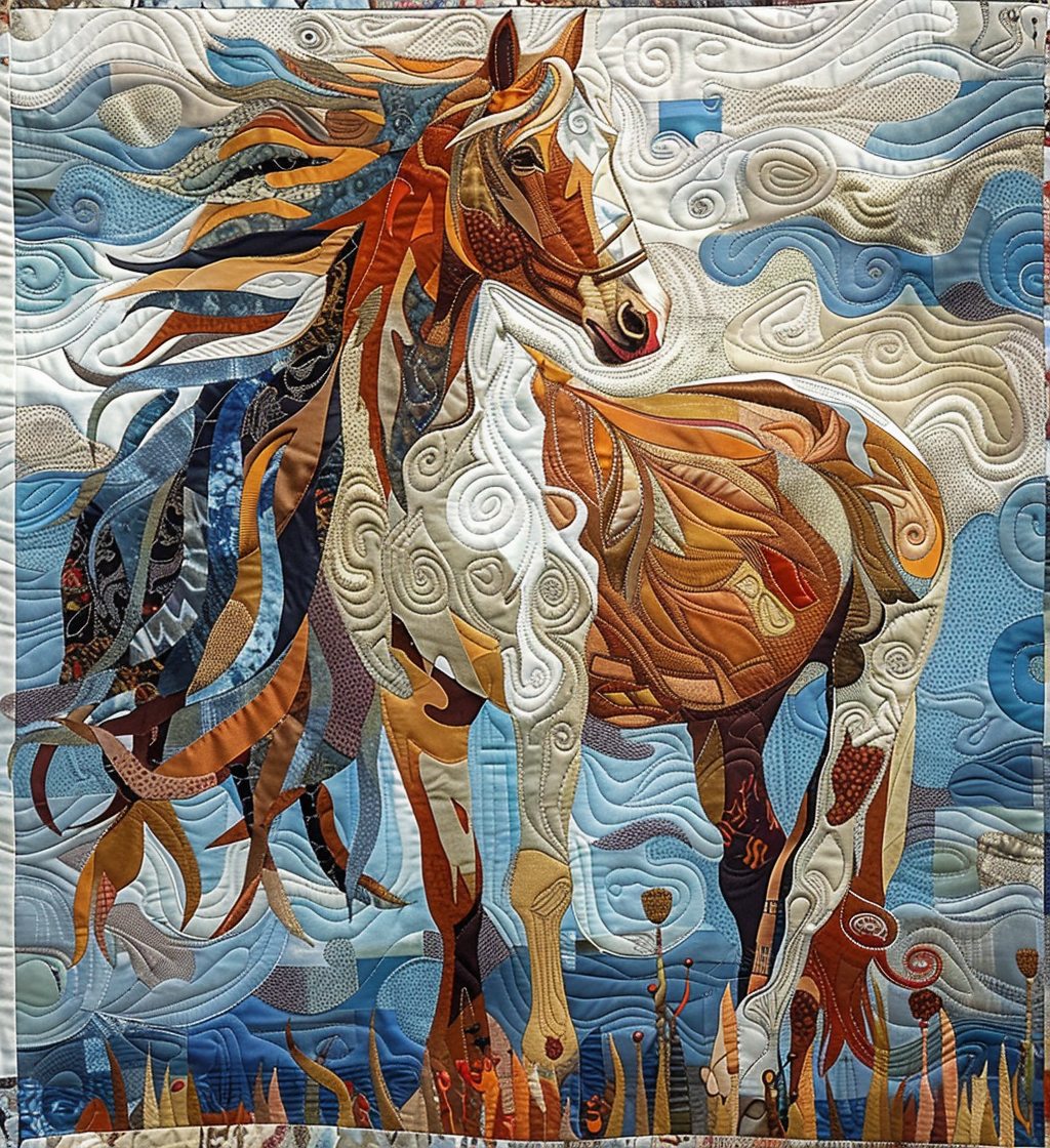 Windswept Spirit Quilted Blanket - Throw (55" x 60")