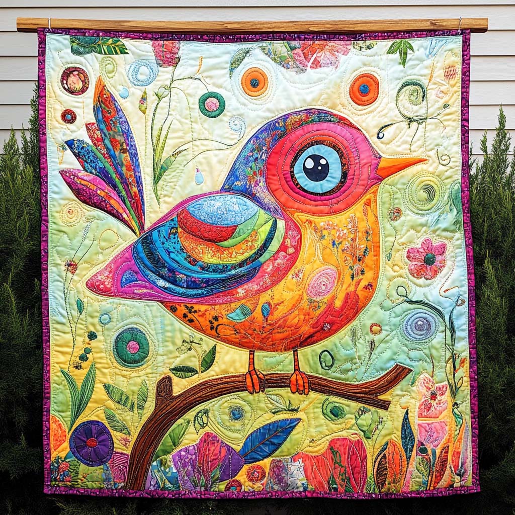 Wing Whispers Quilted Blanket - Throw (55" x 60")