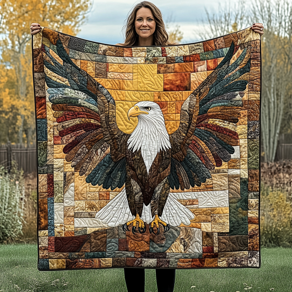 Wings of Freedom Quilted Blanket - Throw (55" x 60")