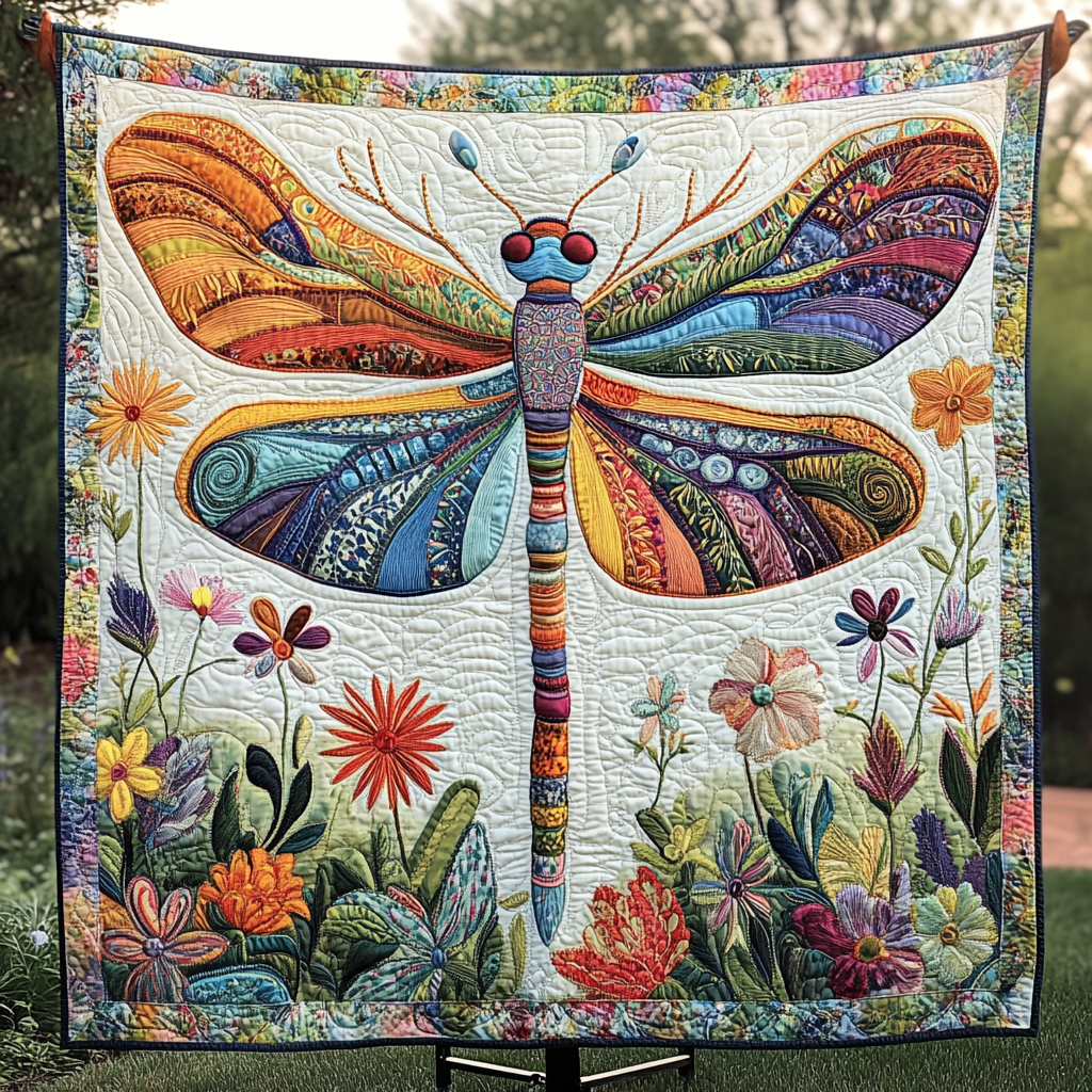 Wings of Serenity Quilted Blanket - Throw (55" x 60")
