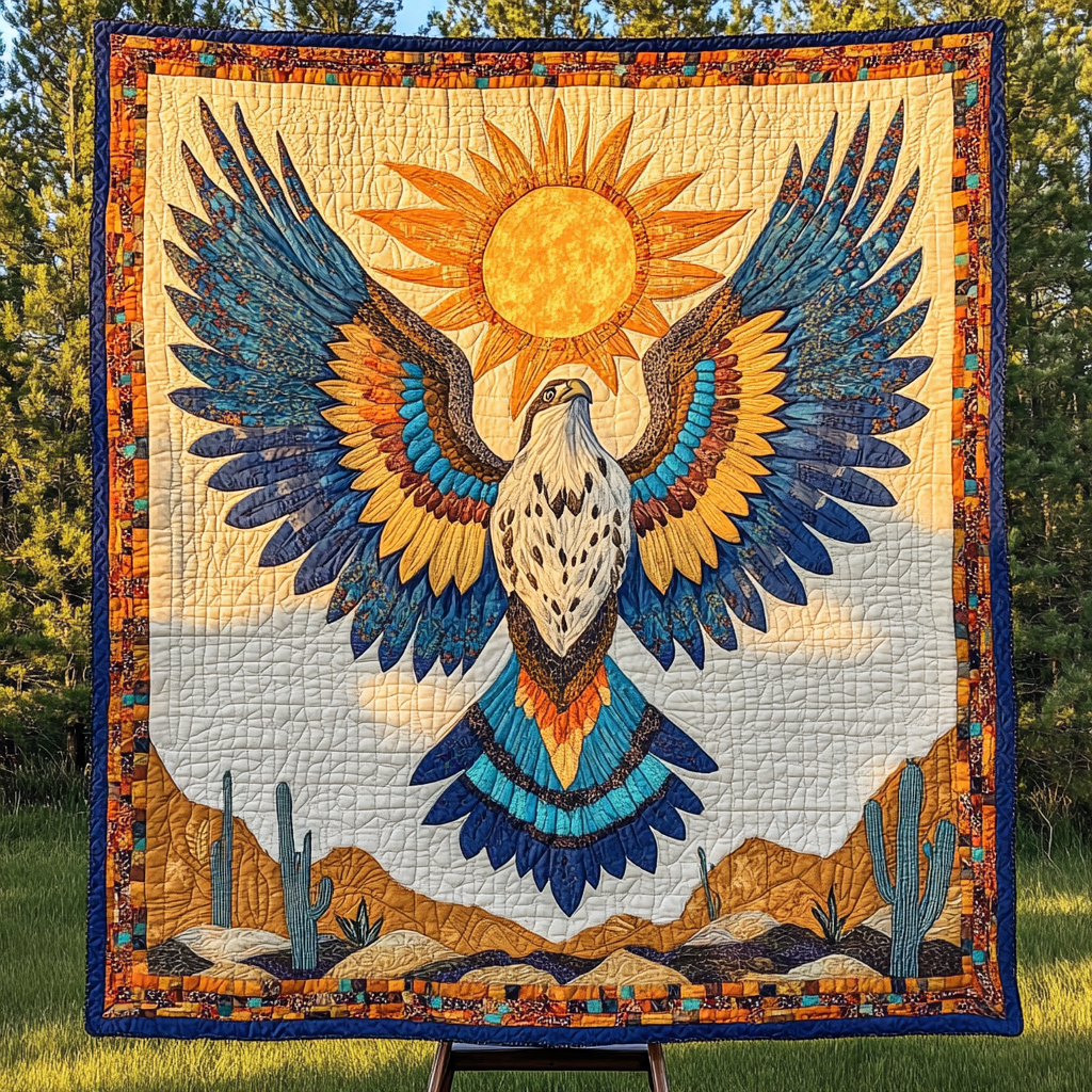 Wings of Valor Quilted Blanket - Throw (55" x 60")