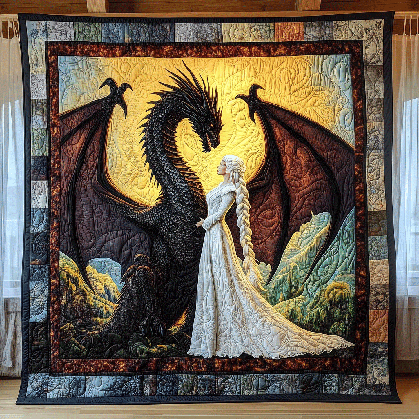 Wings of Valor Quilted Blanket - Throw (55" x 60")
