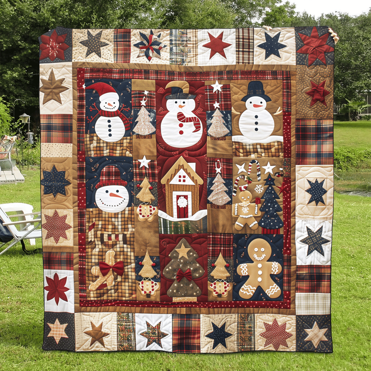 Winter Bliss Quilted Blanket - Throw (55" x 60")